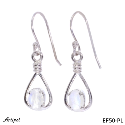 Earrings EF50-PL with real Moonstone