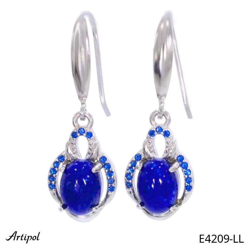 Earrings E4209-LL with real Lapis lazuli