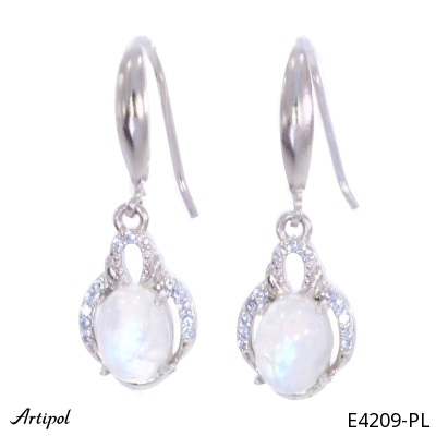 Boucles d'oreilles E4209-PL en Pierre de lune véritable