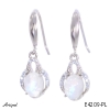 Earrings E4209-PL with real Moonstone