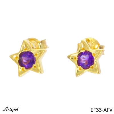 Boucles d'oreilles EF33-AFV en Améthyste véritable
