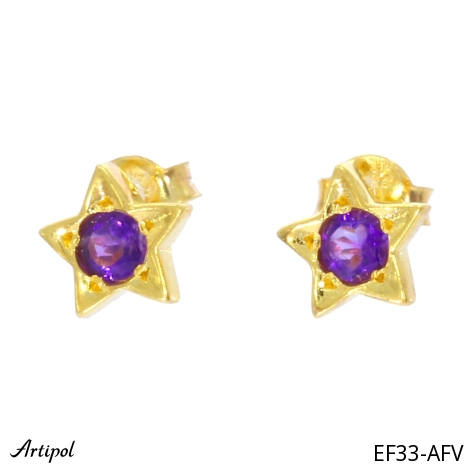 Boucles d'oreilles EF33-AFV en Améthyste véritable