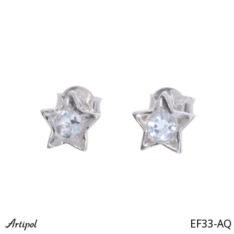Earrings EF33-AQ with real Aquamarine