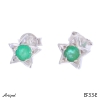 Boucles d'oreilles EF33-E en Emeraude véritable