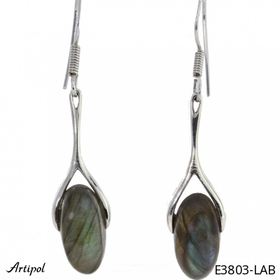 Earrings E3803-LAB with real Labradorite
