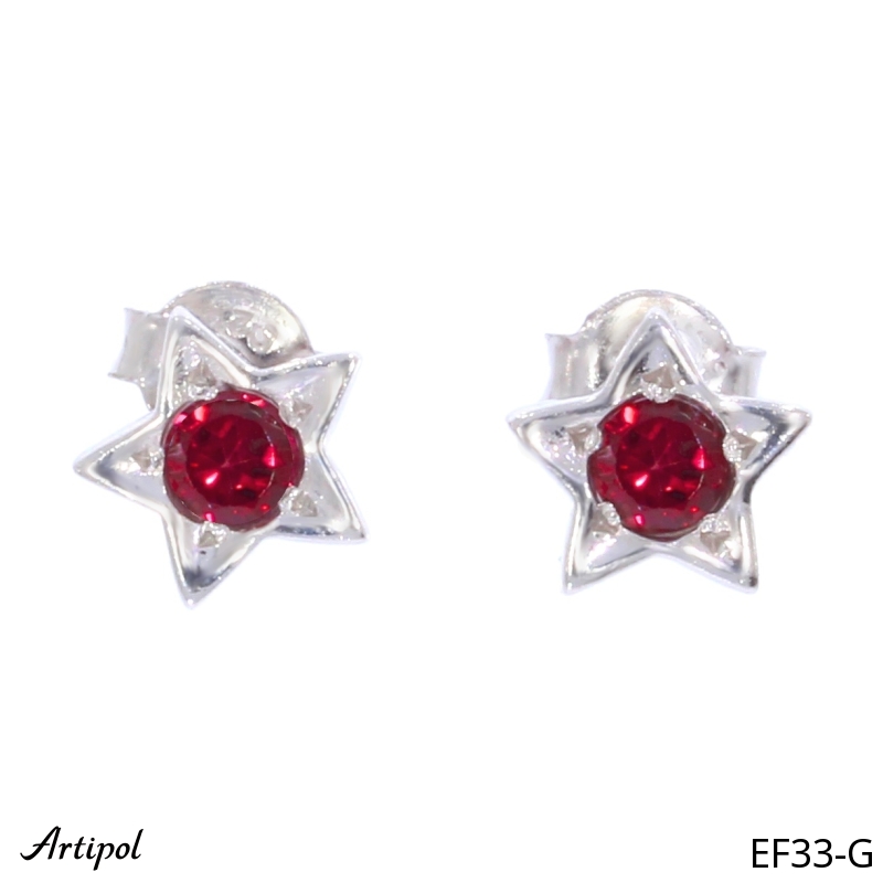 Boucles d'oreilles EF33-G en Grenat véritable