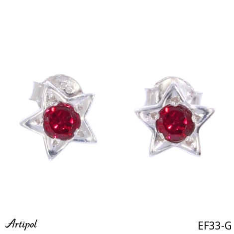 Boucles d'oreilles EF33-G en Grenat véritable