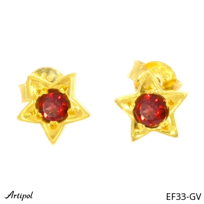 Earrings EF33-GV with real Garnet