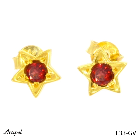 Boucles d'oreilles EF33-GV en Grenat véritable