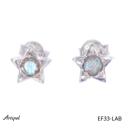 Earrings EF33-LAB with real Labradorite