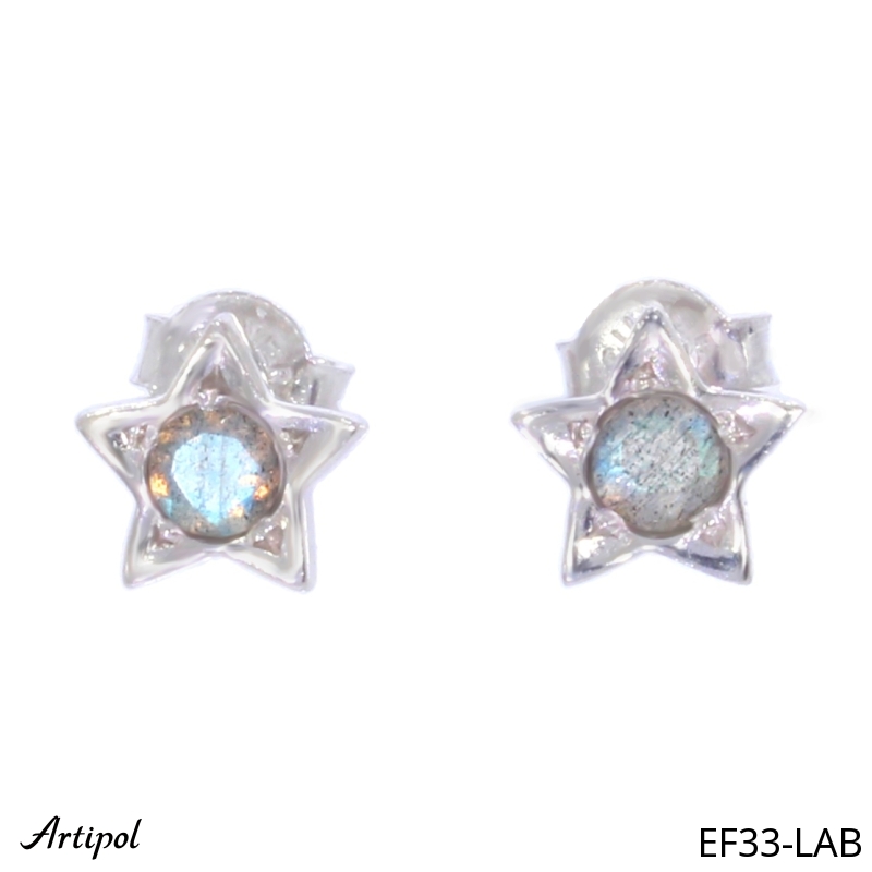 Boucles d'oreilles EF33-LAB en Labradorite véritable