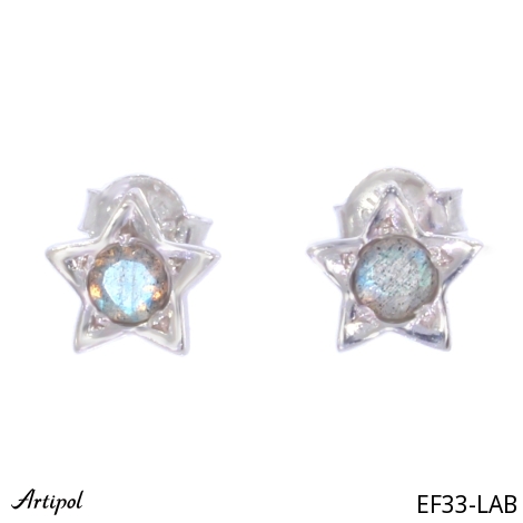 Earrings EF33-LAB with real Labradorite