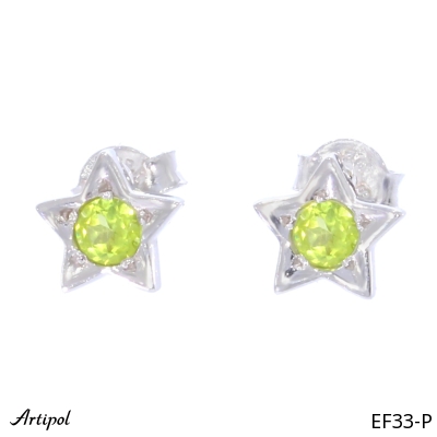 Boucles d'oreilles EF33-P en Péridot véritable