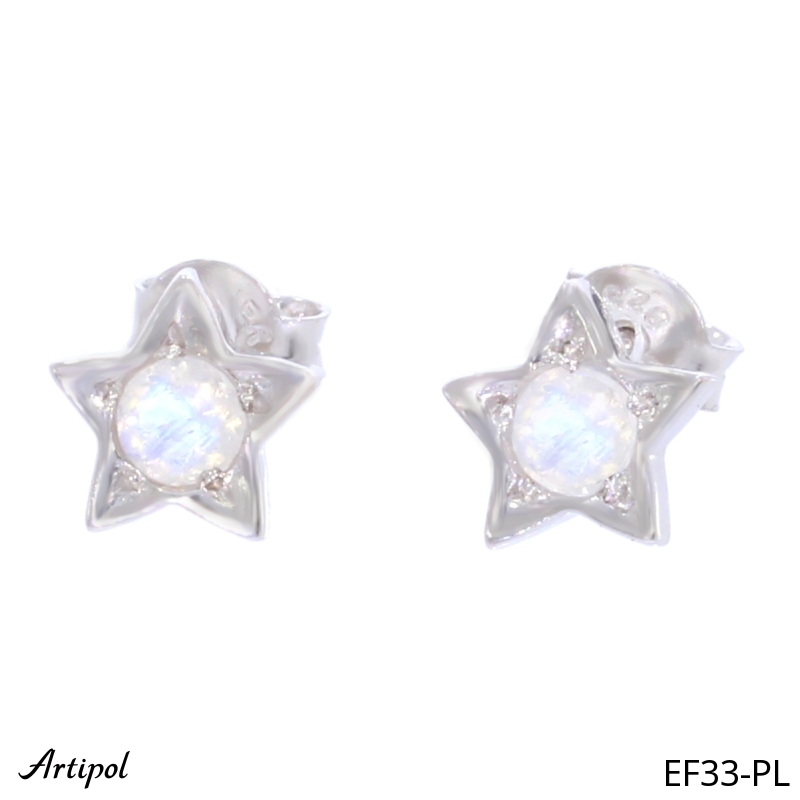 Boucles d'oreilles EF33-PL en Pierre de lune véritable
