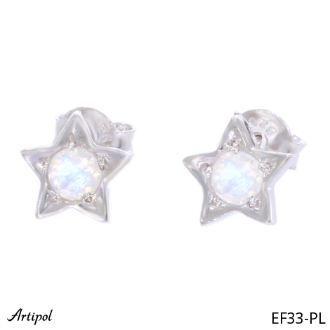 Earrings EF33-PL with real Moonstone