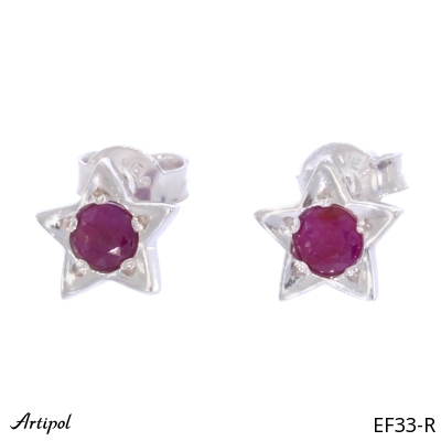 Boucles d'oreilles EF33-R en Rubis véritable