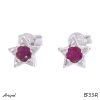 Earrings EF33-R with real Ruby