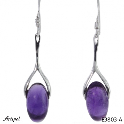 Earrings E3803-A with real Amethyst