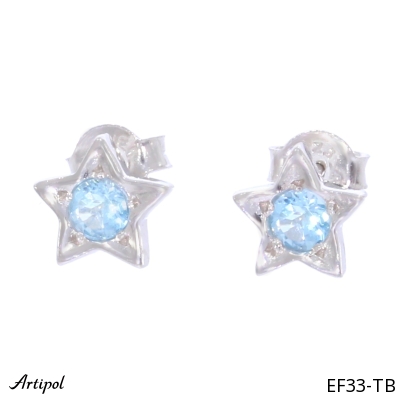 Earrings EF33-TB with real Blue Topaz