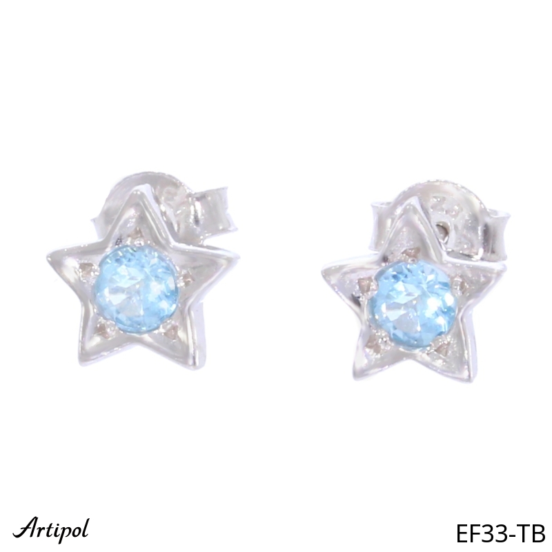 Ohrringe EF33-TB mit echter Blauem Topas