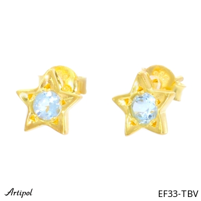 Boucles d'oreilles EF33-TBV en Topaze bleue véritable