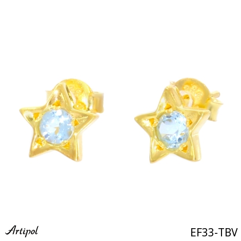Ohrringe EF33-TBV mit echter Blauem Topas