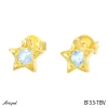 Earrings EF33-TBV with real Blue topaz