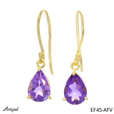Earrings EF45-AFV with real Amethyst