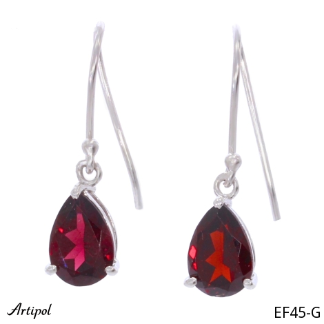Earrings EF45-G with real Garnet
