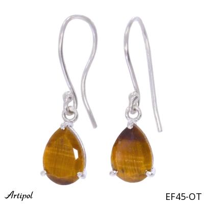 Boucles d'oreilles EF45-OT en Oeil de tigre véritable