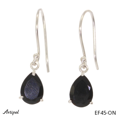 Boucles d'oreilles EF45-ON en Onyx noir véritable