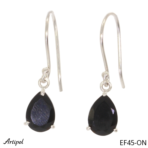 Boucles d'oreilles EF45-ON en Onyx noir véritable
