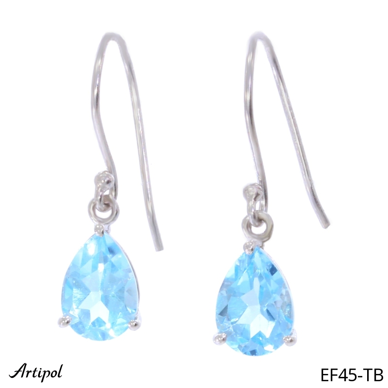 Earrings EF45-TB with real Blue Topaz