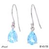 Boucles d'oreilles EF45-TB en Topaze bleue véritable