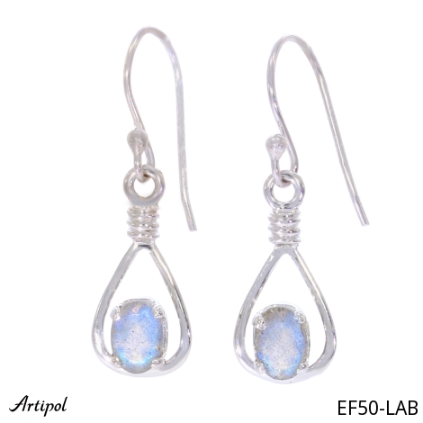 Earrings EF50-LAB with real Labradorite