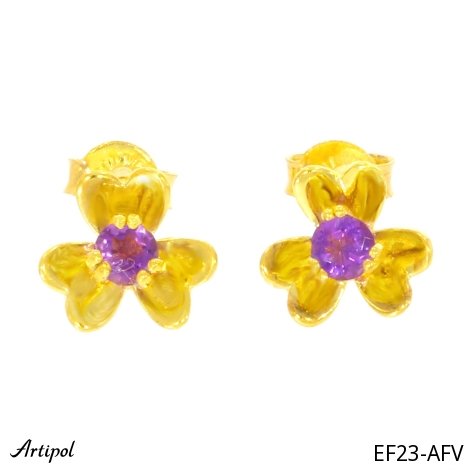 Ohrringe EF23-AFV mit echter Amethyst