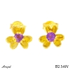 Earrings EF23-AFV with real Amethyst