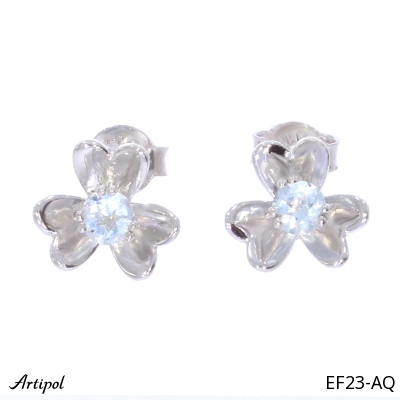 Boucles d'oreilles EF23-AQ en Aigue-marine véritable