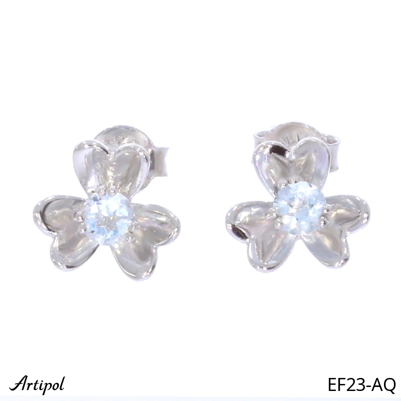 Ohrringe EF23-AQ mit echter Aquamarin