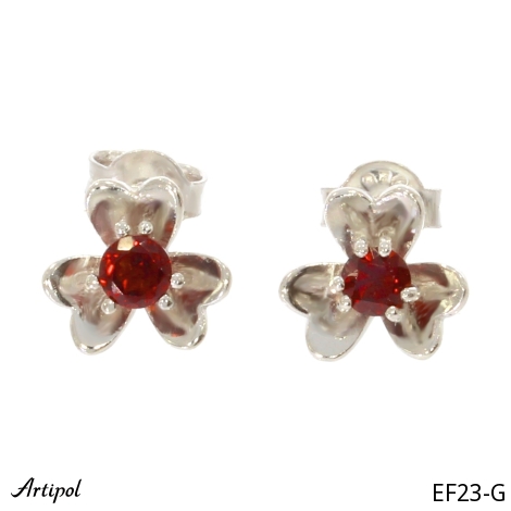 Earrings EF23-G with real Garnet
