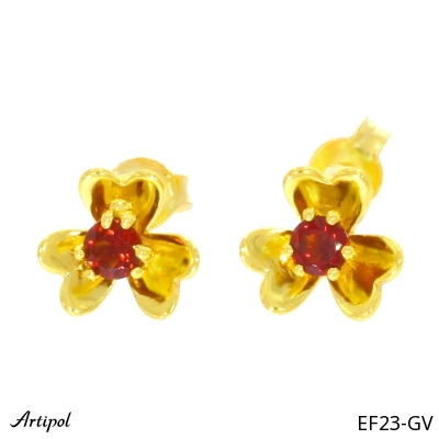 Earrings EF23-GV with real Garnet