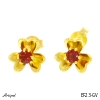 Earrings EF23-GV with real Garnet