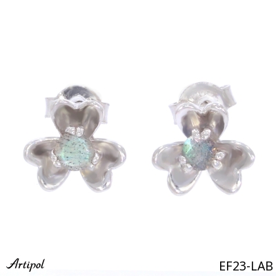 Boucles d'oreilles EF23-LAB en Labradorite véritable