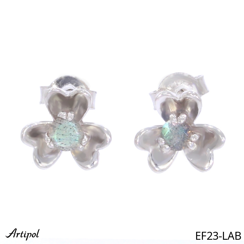 Boucles d'oreilles EF23-LAB en Labradorite véritable