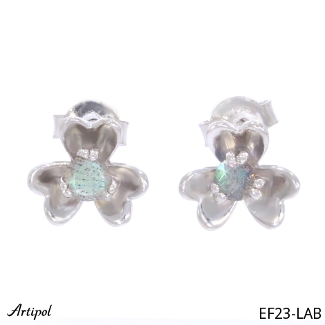Earrings EF23-LAB with real Labradorite