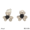Boucles d'oreilles EF23-ON en Onyx noir véritable