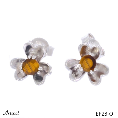 Boucles d'oreilles EF23-OT en Oeil de tigre véritable