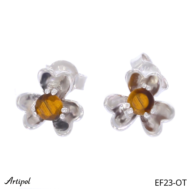 Earrings EF23-OT with real Tiger’s Eye