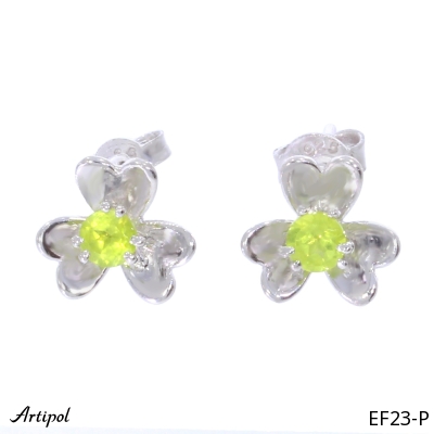 Earrings EF23-P with real Peridot