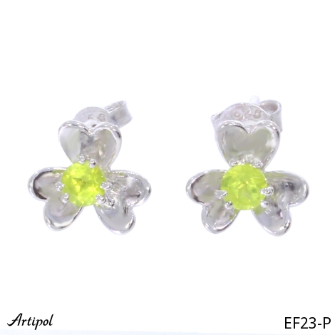 Earrings EF23-P with real Peridot